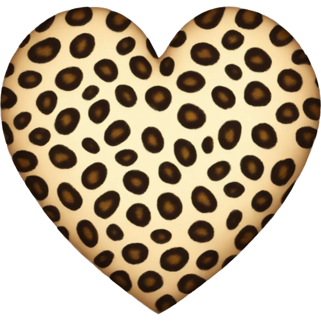 Leopard Print Heart emoji