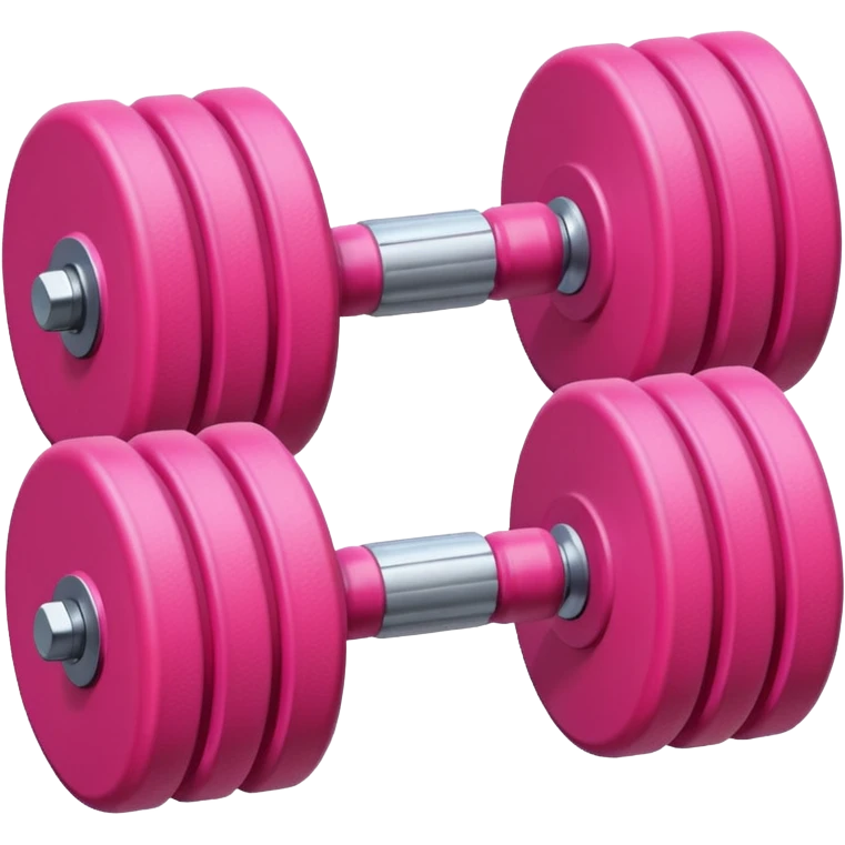 Pink dumbbells emoji