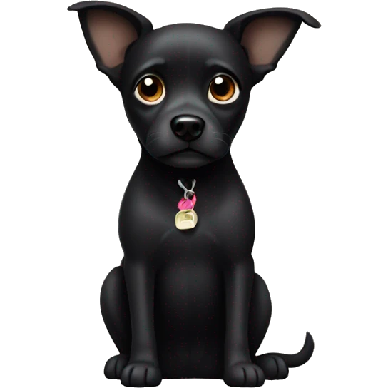 Small black dog  emoji