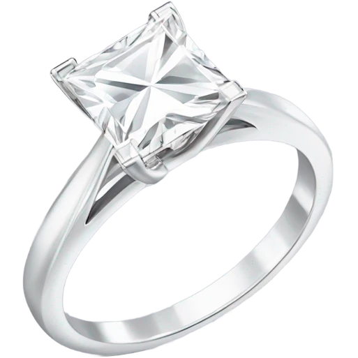 Princess cut diamond ring emoji