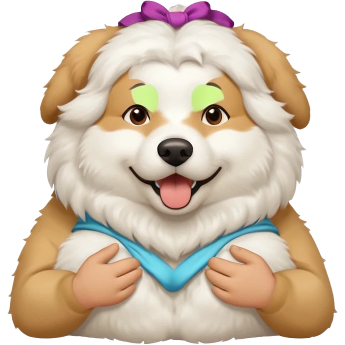 Great Pyrenees Belly Rub Emoji emoji