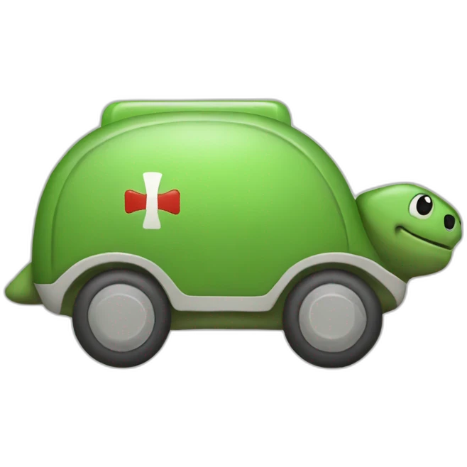 Turtle shape ambulance  emoji