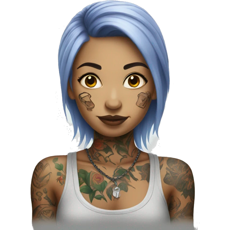 Tattooed girl emoji