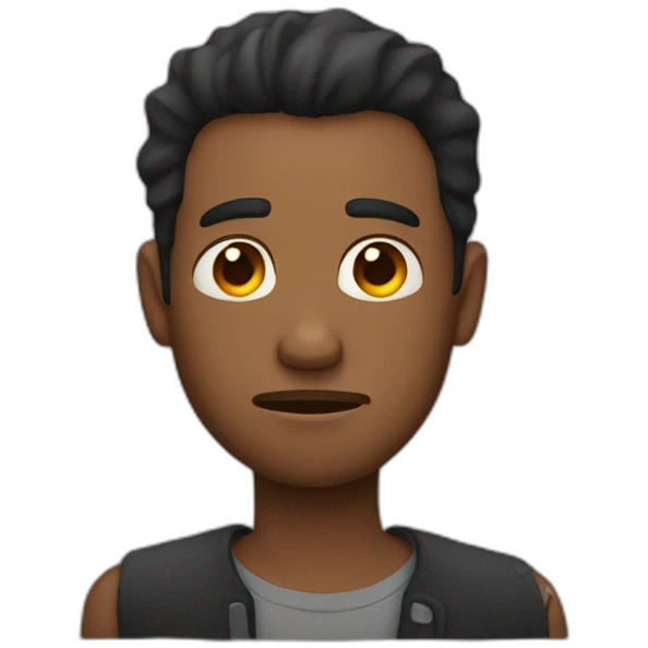 Man with a broken heart emoji