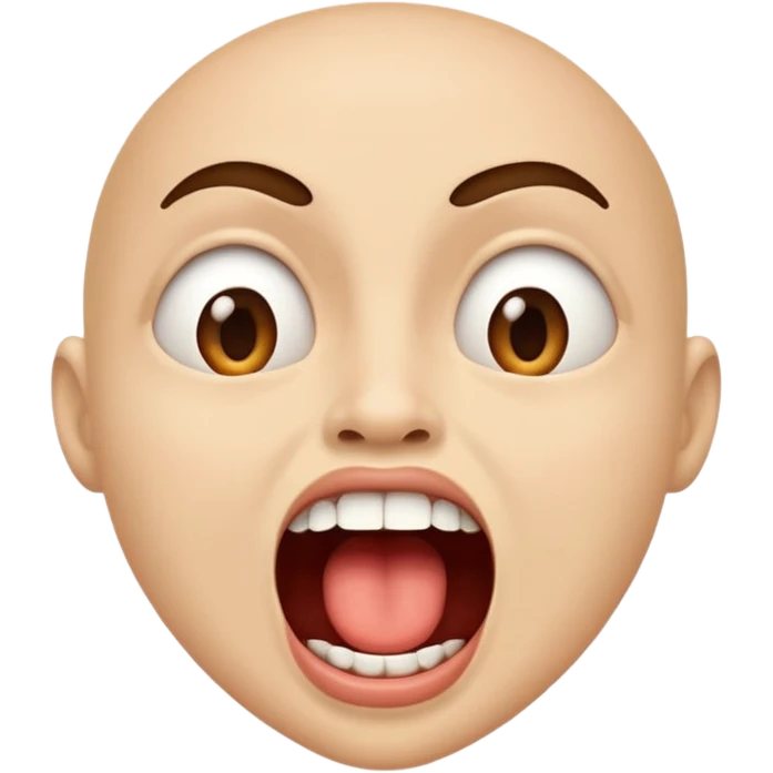 mouth wide open human emoji