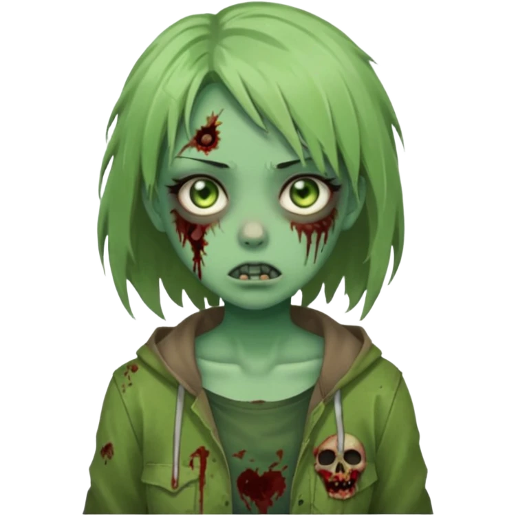 Anime Green ZombieGirl She/Her emoji