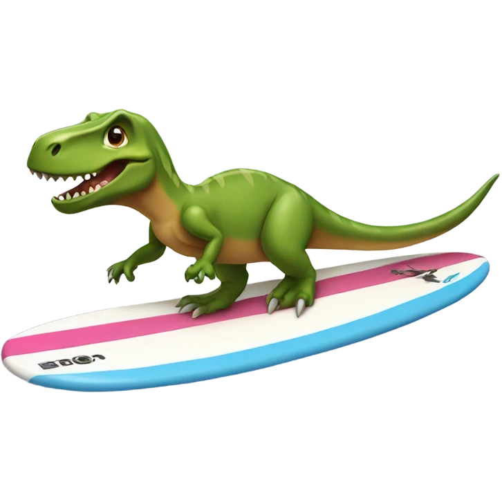 Trex on a surfboard  emoji