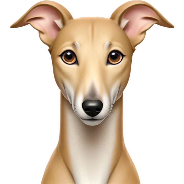 Cinematic Noble Fawn Greyhound Portrait Emoji, Poised and regal, with a slender, aerodynamic build and a smooth, elegant fawn Fur, deep-set soulful eyes, Simplified yet sharp and sophisticated features, highly detailed, glowing with a soft, dignified glow, high shine, intelligent and agile, stylized with an air of grace, focused and attentive, soft glowing outline, capturing the essence of a watchful and swift companion, so majestic it feels as though it could dash out of the screen with effortless authority! emoji
