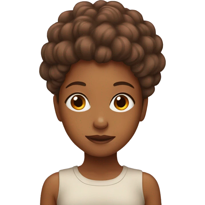Brown girl with flying hair  emoji