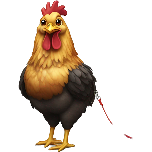 chicken on a leash emoji