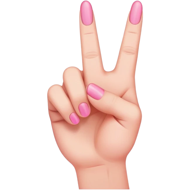 Pink middle finger emoji