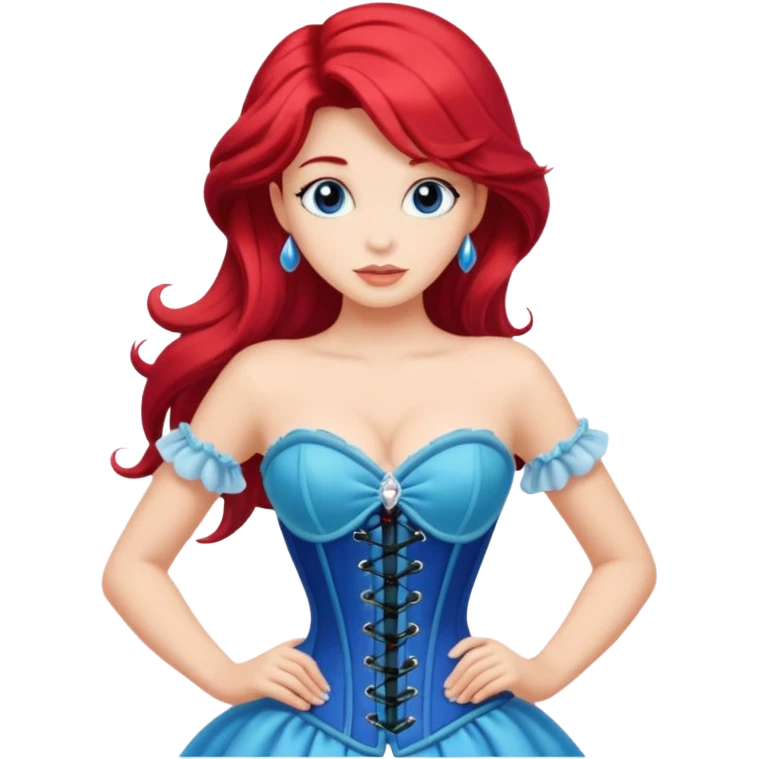 ariel with blue corset emoji
