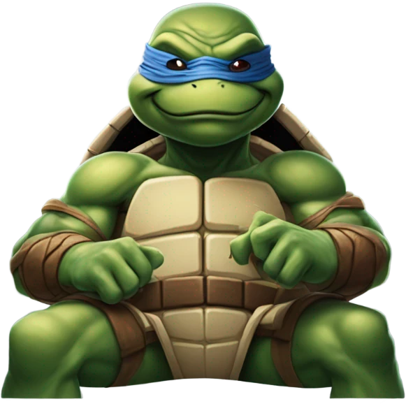 Ninja turtle playing poker emoji