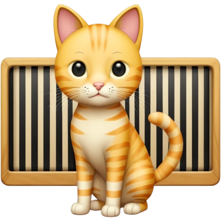 Young Yellow cat at Ross store emoji