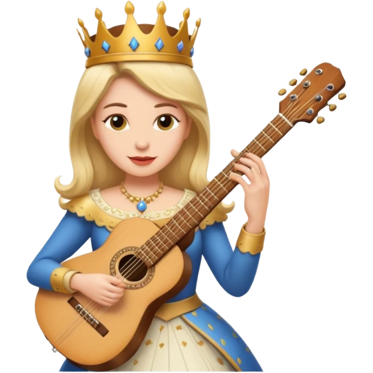 queen is playing on guitar emoji