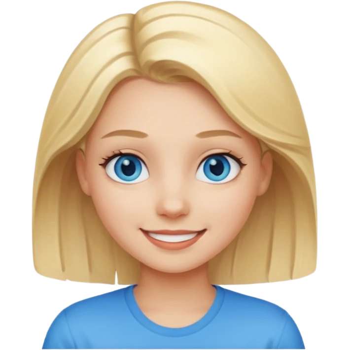 Aesthetic blonde Beautiful girl Cool smile emoji