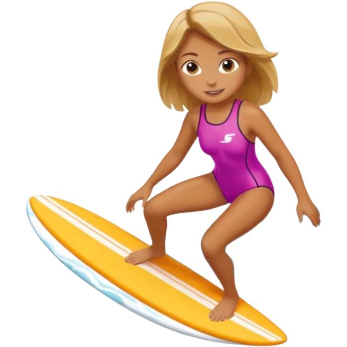 girl is surfing emoji