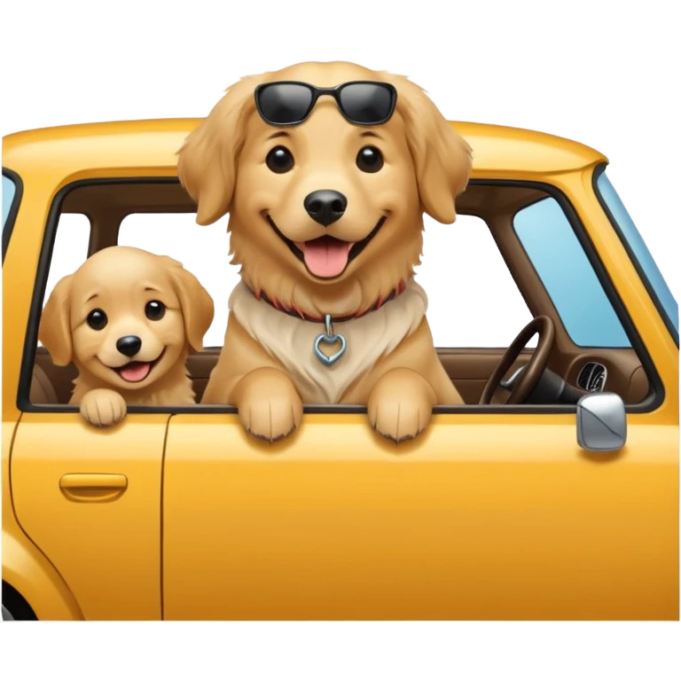 Собака в машине emoji
