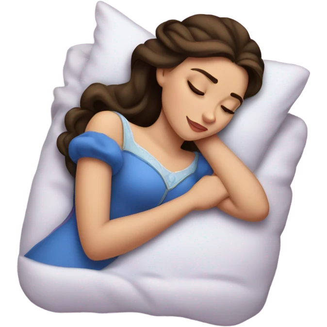 Sleeping brunette beauty Disney emoji
