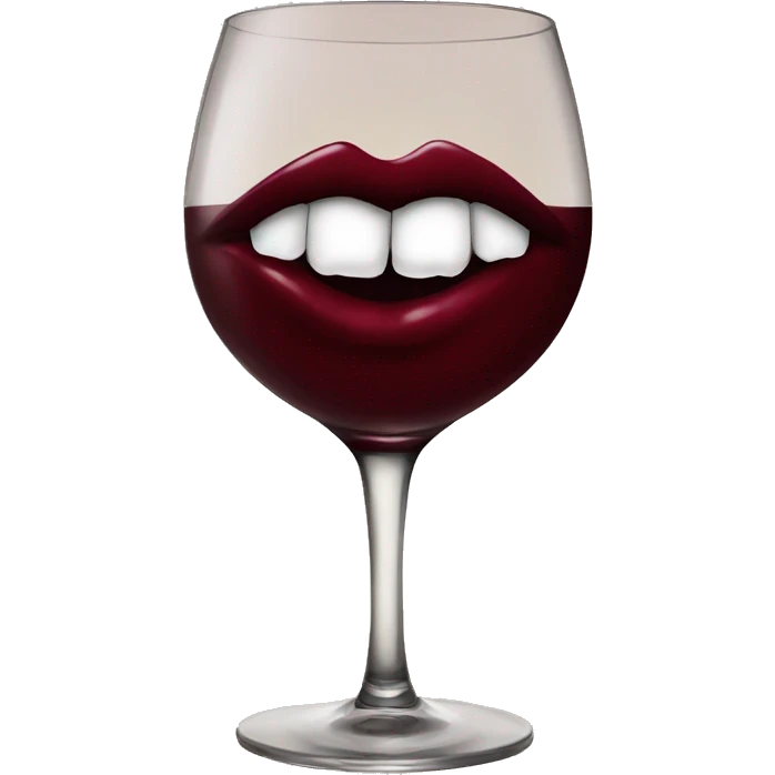 vampire lips wine red emoji