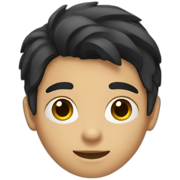 boy with black, straight hair emoji