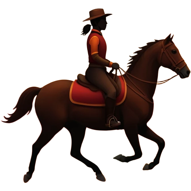 Riding off into the sunset emoji