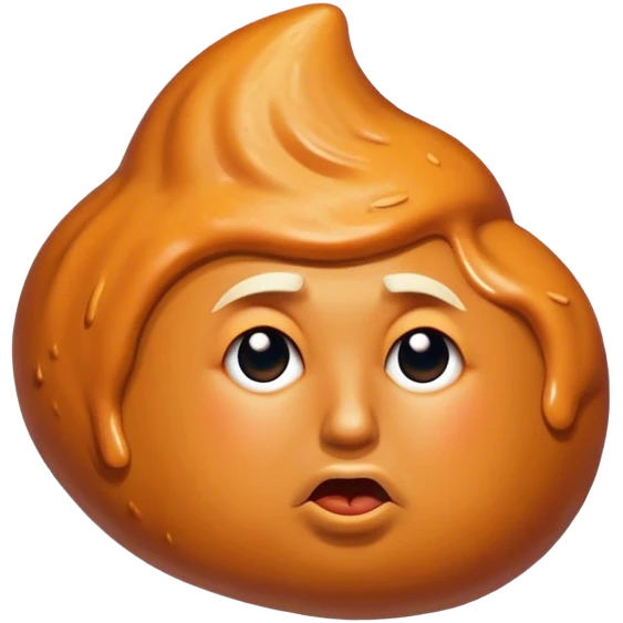Piece of orange poop with Donald Trump’s face on it emoji