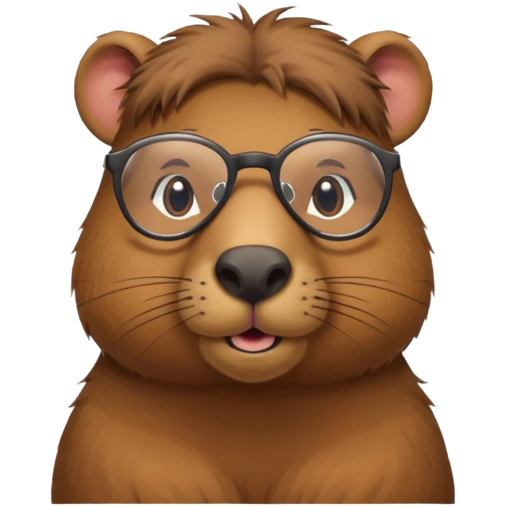 Capibara con lentes emoji