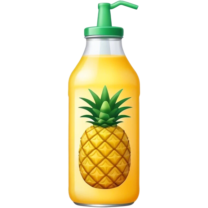 Pineapple juice bottle emoji