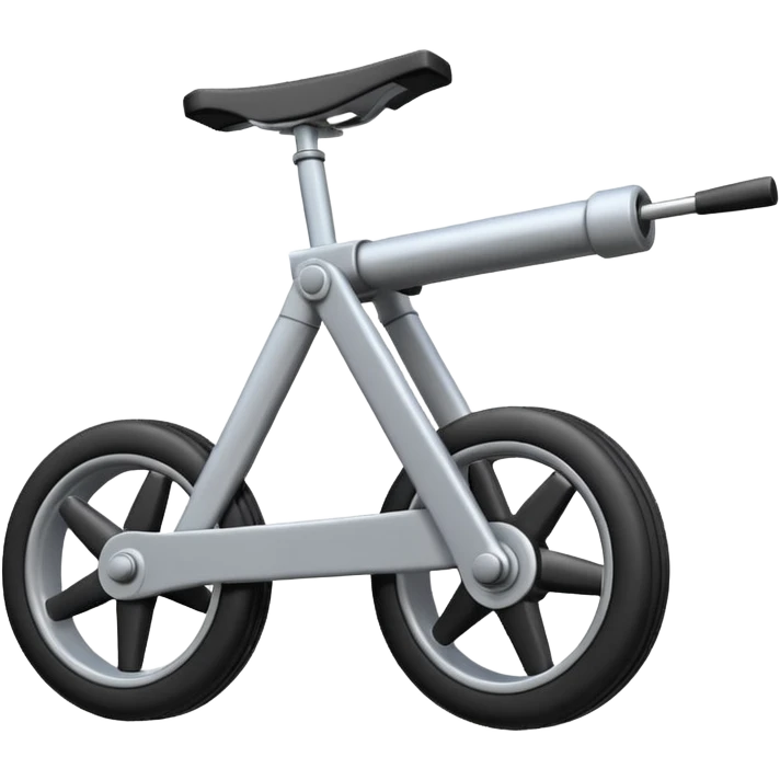 Emoji-style aircraft landing gear with a single wheel and strut, simplified design, clean lines, cartoon-like, isolated on white background, minimal shading emoji