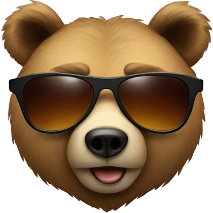 Bear with sunglasses emoji