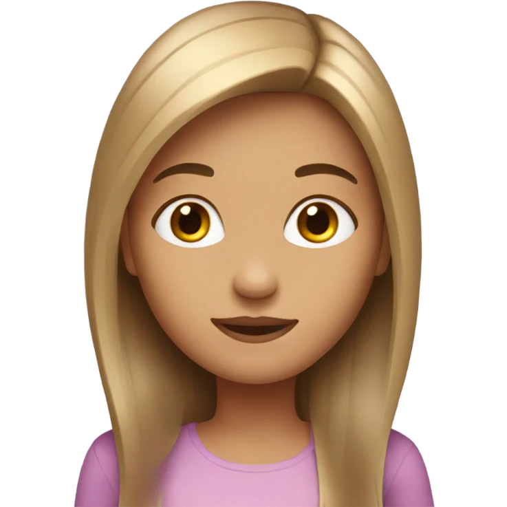 a girl with straight hair emoji