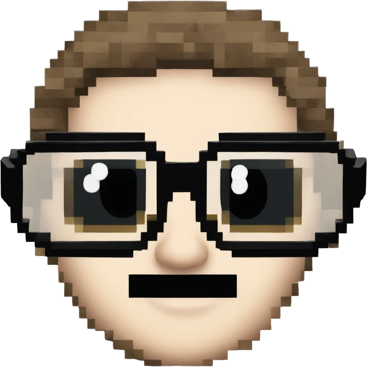 8-bit glasses meme emoji