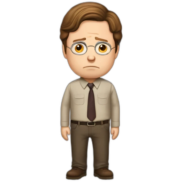dwight schrute sad emoji