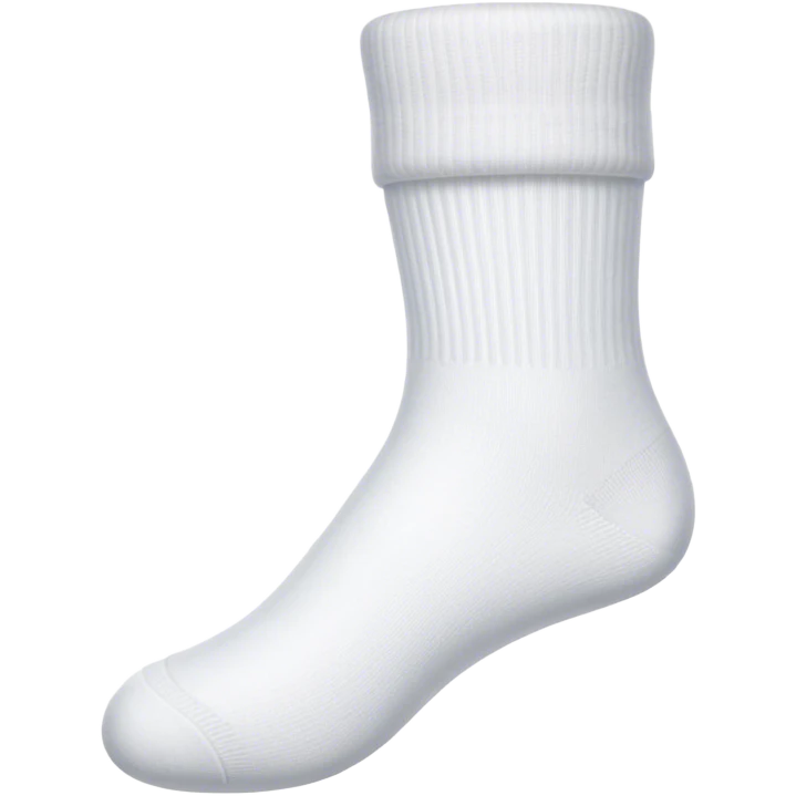 A female white sock emoji