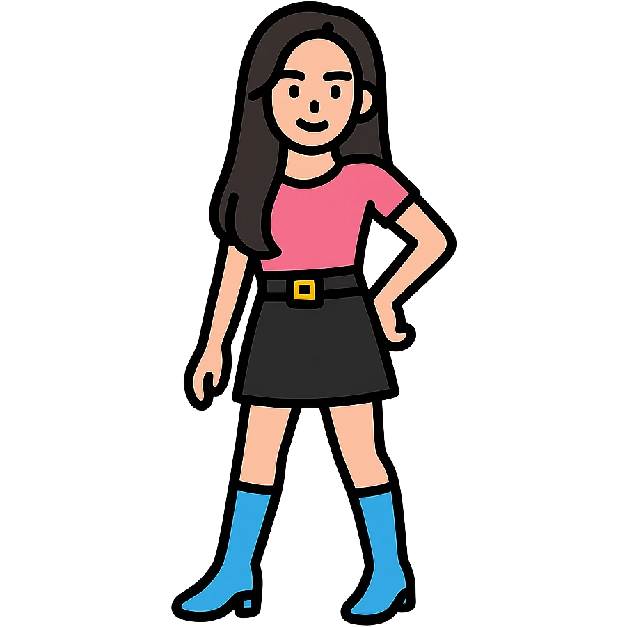 Jisoo from Blackpink, full body, modern pose emoji