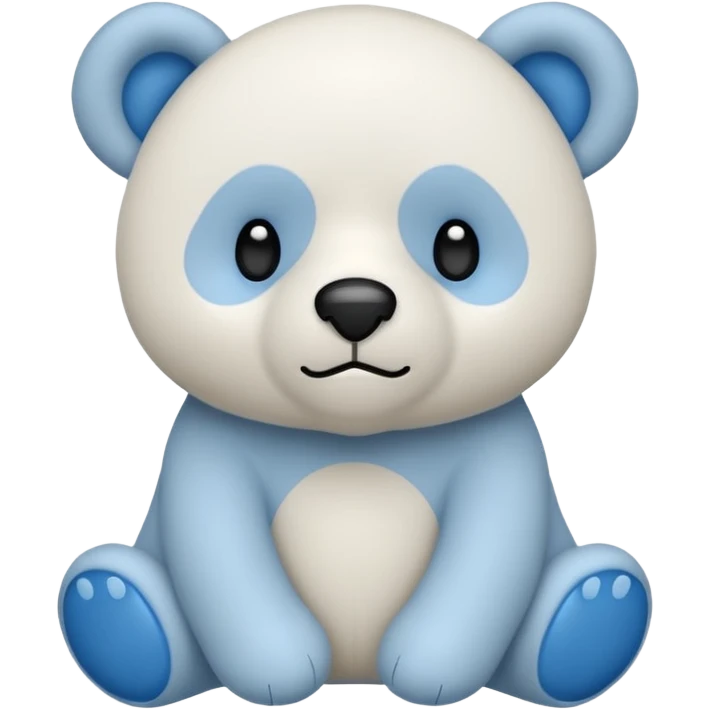 Oso de peluche blanco con lazito emoji