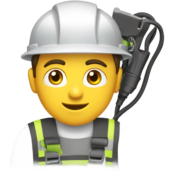 Engineer fixing cable  emoji