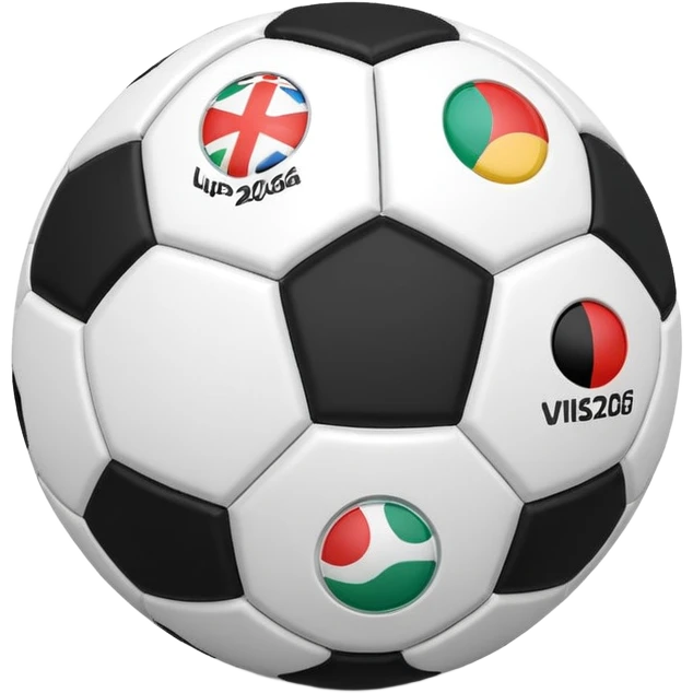 2026 world cup 3d football png emoji