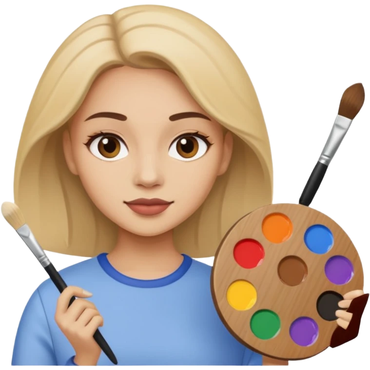 Woman with palette & brush emoji