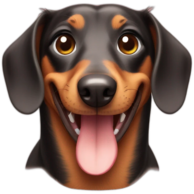 dachshund smiling emoji