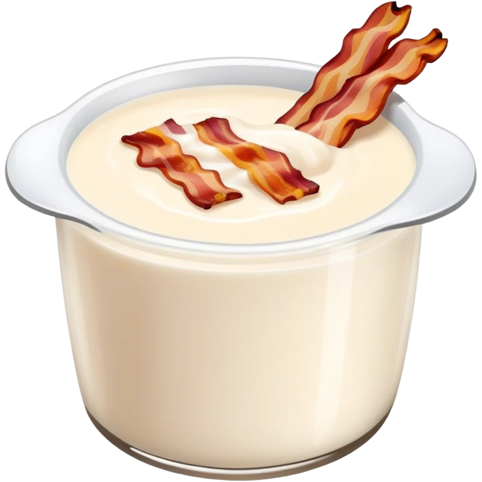 Bacon dip in milk emoji