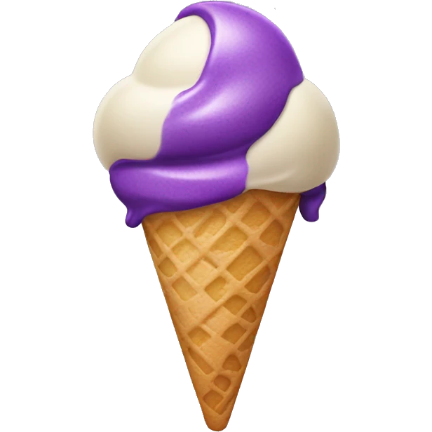 number 2 with purple ice cream  emoji