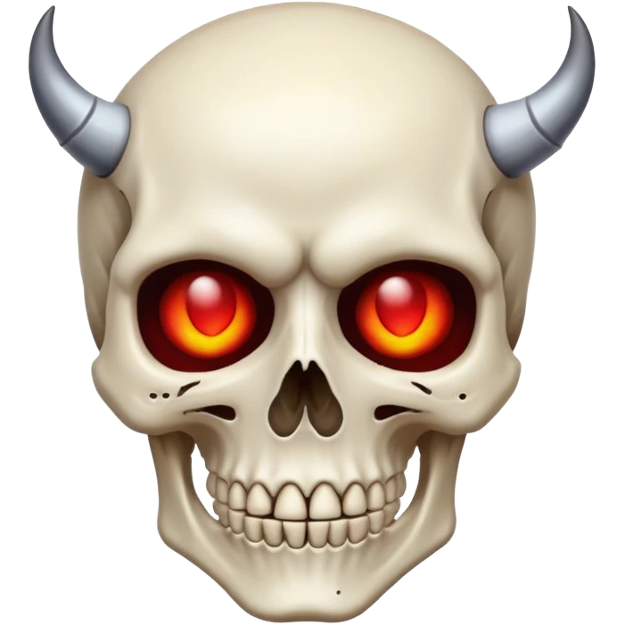 Skeleoton with devil emoji mix emoji