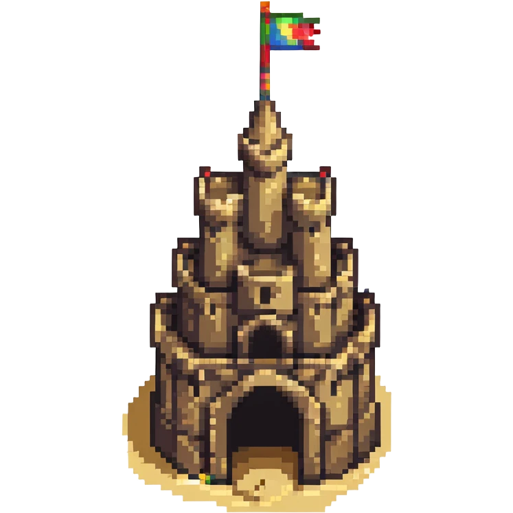 sand castle simple design emoji