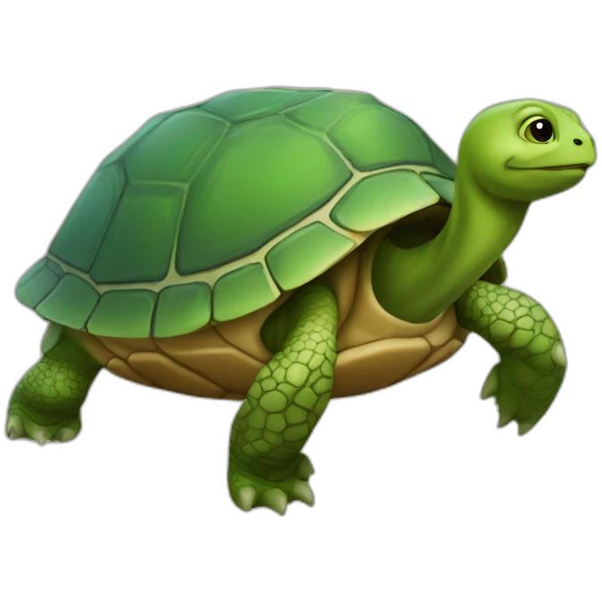 Chat sur une tortue emoji