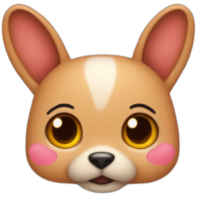 emoji with hearts over the ears emoji