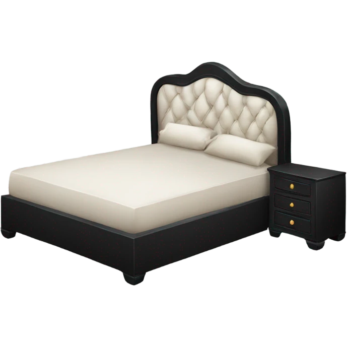 Black luxury bed emoji