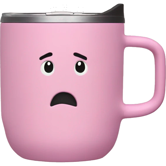 pink stanley tumbler with handle  emoji