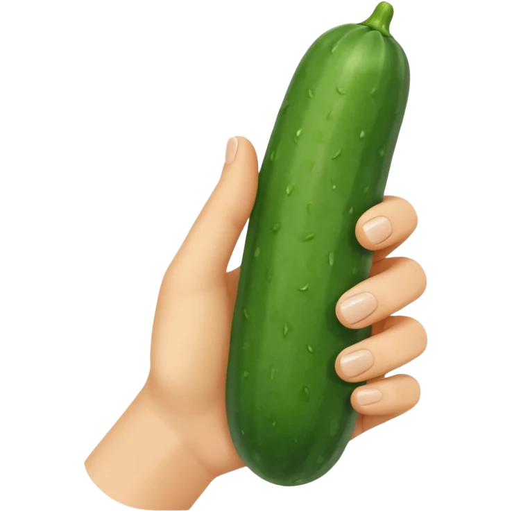 Cucumber with a hand jerking it emoji